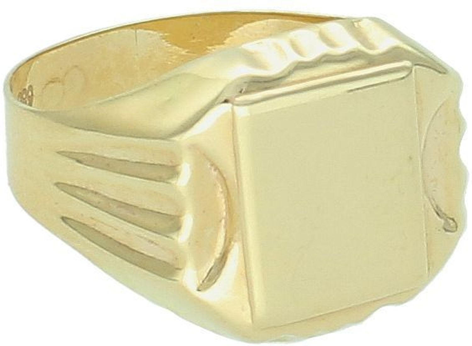 Sygnet złoty męski pr 585, SY 124G Złoty pierścionek sygnet z grawerowanymi bokami SY 124G. Męski sygnet wykonany próby złota 585. Męska biżuteria idealna na wszelkie okazje.1.jpg